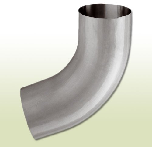 dachrinnen-shop.de Aluminium Fallrohrbogen DN 60 72° Grad mit einseitiger Aufweitung zum Zusammenstecken, Silber, 1 Stück