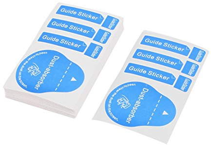sourcing map Film Dust Removal Sticker, Cell Phone Computer Laptop Screen Cleaner Dusting Absorber Sticker, Camera Lens Tablet Screen Cleaning Guide Dedust Sticker 45 Pcs
