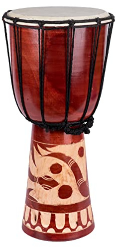 40cm Große Djembe Trommel Bongo Drum Schlange Fair Trade Top Klang
