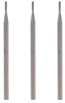 Dremel 111 Multipack di punte da taglio per incisione - 3x Fresa per incisione a forma cilindrica lunga con diametro di lavoro di 0,8 mm