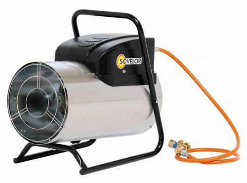 Chauffage Sovelor Gp35mi Air Pulsé Mobile Au Gaz Propane Inox