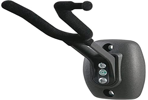 K&M 16580 Violinen-Wandhalter Schwarz - starre Gabel mit Bogenhalter und Filzbezug - für Geige und Bratsche