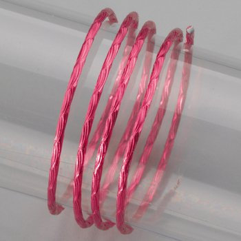 efco Aludraht Aluminiumdraht Eloxiert Prägung Welle ø 2mm x 2m, pink