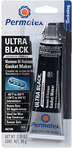 Permatex 82180-12PK Ultra Black Maximum Oil Resistance RTV Silicone Gasket Maker, 3.35 oz. Tube (Pack of 12)