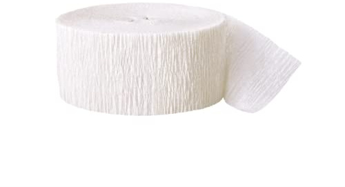 Unique Party Supplies 6300 Krepp-Papier Party-Papierschlange - 24 m - Weiß, 81ft