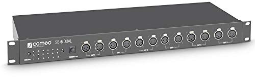 Cameo SB 6 DUAL - 6-Kanal DMX Splitter/Booster (3-Pol und 5-Pol), schwarz