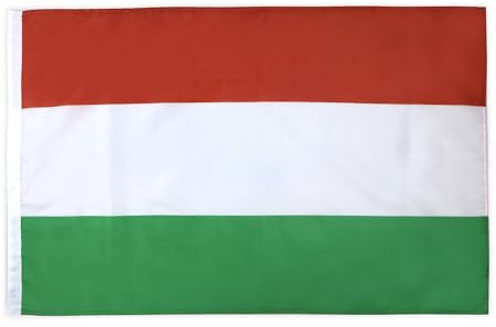 AZ FLAG Flagge Ungarn 90x60 cm Fahne Ungarische Leichtes Polyester Hohlsaum | Für innen dekorative Flagge Magyarország doppelte Nähte und verstärkte Kanten mit Masttunnel