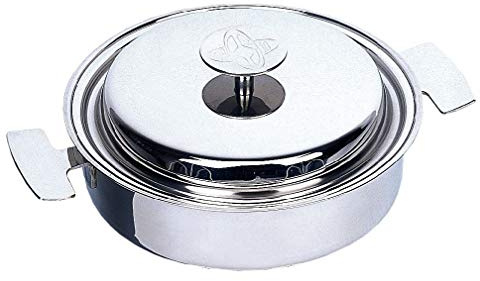 Baumstal 9216 Schmorpfanne, mit Deckel, Edelstahl 18/10, 20 cm