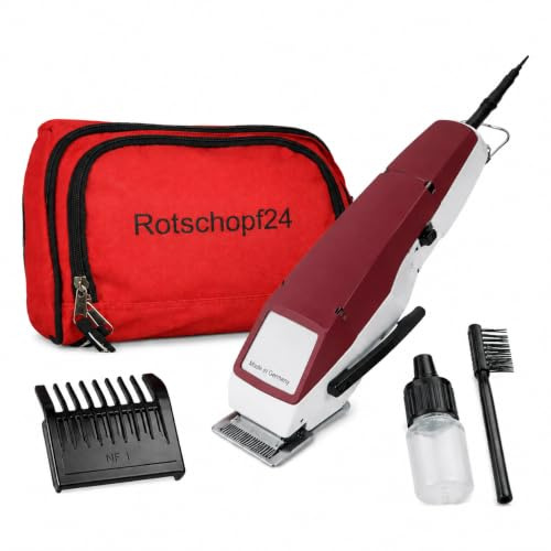Rotschopf24 Edition: 1400 Profiline Haarschneider, neue Motor-Technik + Tasche. Haarschneidemaschine. 0,7mm-3,0mm. 4,5mm Aufsatz. Stärker als Moser Primat. 42224