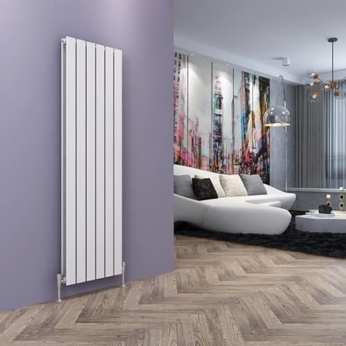 ELEGANT 1600 x 452 mm White Vertical Column Radiator Double Flat Panel Designer Bathroom Radiator