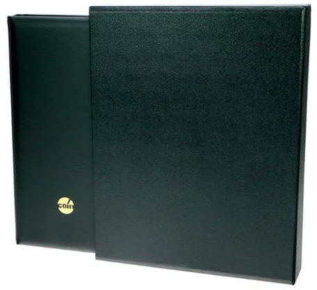 SAFE 831-5 Schutzkassette für COIN COMBI Münzalbum mit 11 Ring Mechanik in schwarzem Skai