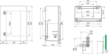 Schneider Electric Armoire murale nsyplm3025t 300 x 250 x 160 O. MP schaltschrank (vide) 3606480192043