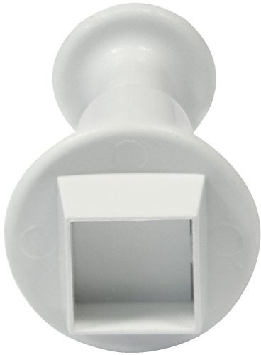 PME MS159 Quadratischer Prägeausstecher, mittelgroß, Kunststoff, Weiß, 9 x 2 x 9 cm, 1 Einheiten