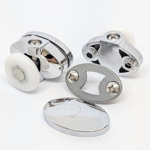 ShowerPart Single Top Shower Door Rollers/Wheels/Runners L077-1, Diameter 23mm, Wheel Thickness 5.6mm, Shower Door Replacement Parts, 2X