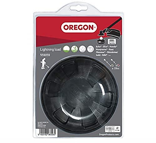 Oregon Lightning Load Pro Tap and Go Bump Feed 130mm Universal Strimmer Head, Trimmer Head for Grass, Weeds & Thick Vegetation, Fits Most Strimmer Models, such as Stihl, Bosch, Ryobi, Worx and More