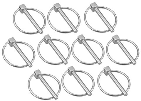 10 Stück Klappsplint Edelstahl A4 Klappbolzen 56,5 mm Steckbolzen Ringbolzen Klappstecker
