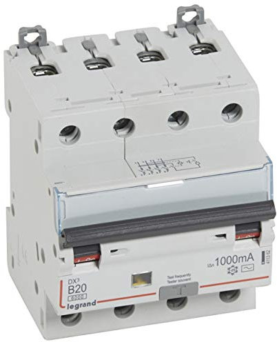 Disjoncteur différentiel DX³ 6000 4P - 400V~ - 20A - 1000mA - courbe B