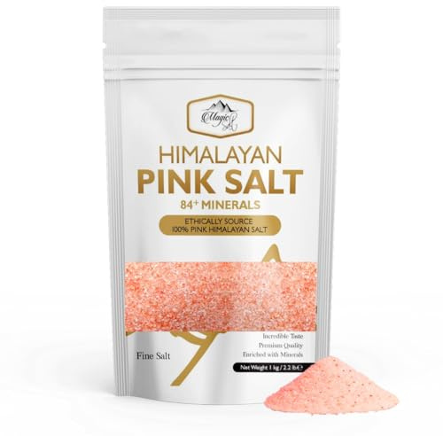1 KG (Fine) Pure Pink Himalayan Salt Premium Quality Unrefined, 100% Natural by Magic Salt ®