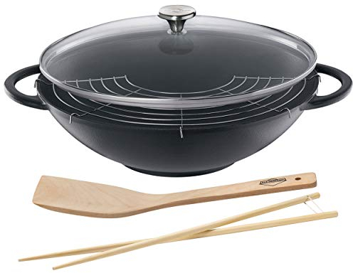 Küchenprofi Wok, Glas, Schwarz, 45,5 x 36 x 9,5 cm, 04 1500 10 37