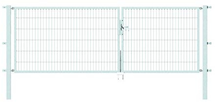 Alberts 647971 Doppeltor Flexo mit Zubehör | verschiedene Breiten und Höhen | feuerverzinkt | Breite 350 cm | Höhe 120 cm