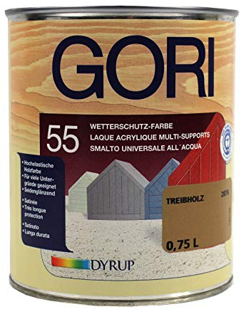 GORI 55 Rapid Peinture de protection contre les intempéries 2076 pour bois flotté, 0,75 l