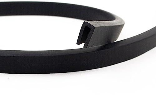 EUTRAS EPDM Dichtungsprofil FP3003, Gummidichtung schwarz, U-Profil 3,0 mm, Tür- & Fensterdichtung, Kantenschutz für Blech, Auto & Industrie