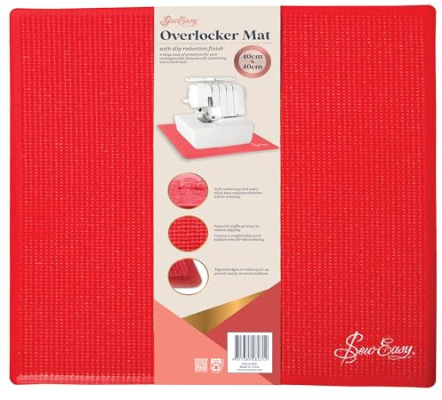 Antirutschmatte für Over- Coverlockmaschinen (40 x 40 cm/ rot)