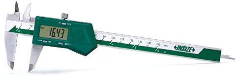 Insize 1108 – Calibre digital de 200 W sin pulgar rodillo, 0 – 200 mm/0 – 8 