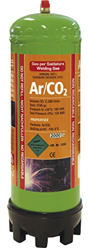 Einweggasflasche - Argon/C02-2,2 l