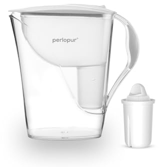 PearlCo water filter fashion incl. 1 classic filter cartridge (compatible with Brita classic) White