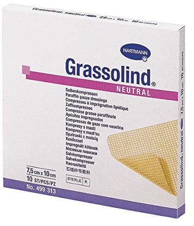 Grassolind 4993541 Verband, neutral, 10 x 10 cm (50-er Pack)