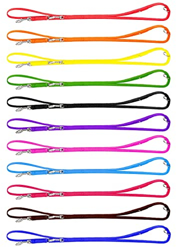 Mini Führleine Hundeleine Nylonleine 3-Fach verstellbar 2m Schwarz