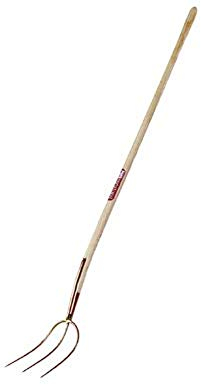 Freund Victoria Erntekönig Streugabel 33925 (mit Eschenstiel 135 cm, 3 Zinken, Mistgabel gold lackiert, Maße 30x30 cm) 1280634