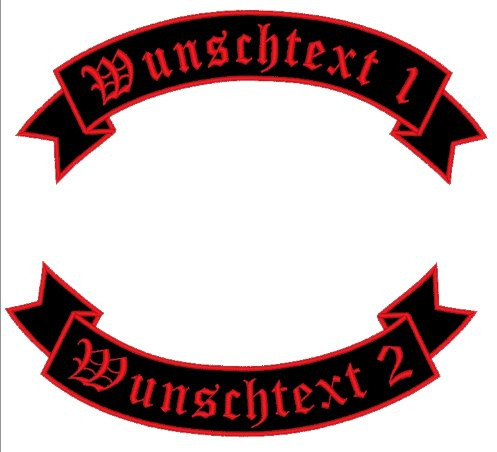 Wolfszeit Aufnäher obere und untere Schwinge S2 35 cm mit Wunschtext