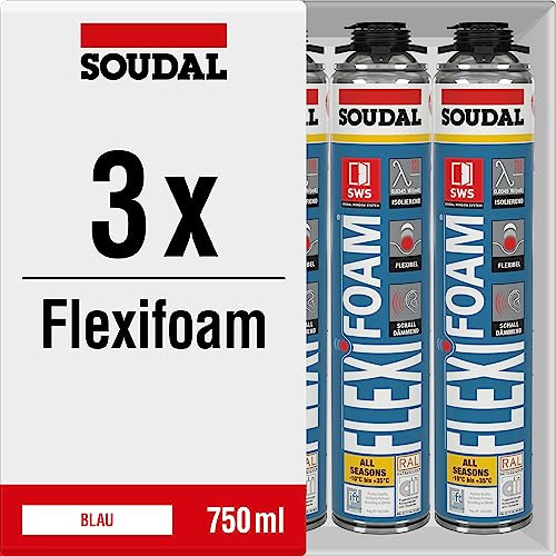 Soudal Flexifoam Pistolenschaum/Flexischaum / 3 x 750 ml