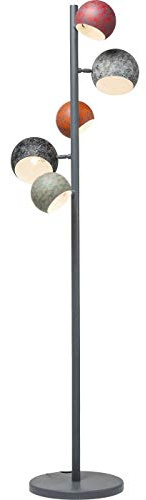 Kare Design Stehleuchte Calotta Antico, Mehrfarbig, 200x40x26 cm, Leselampe, Stehlampe, Vintage, Retro, Stahl Gestell, Leuchtmittel nicht inklusive, Wohnzimmer | Leuchtmittel nicht inklusive, 5 Leuchtmittel, Stehlampe, stimmungsvolles Licht, elegant, Wohnzimmer, Schlafzimmer