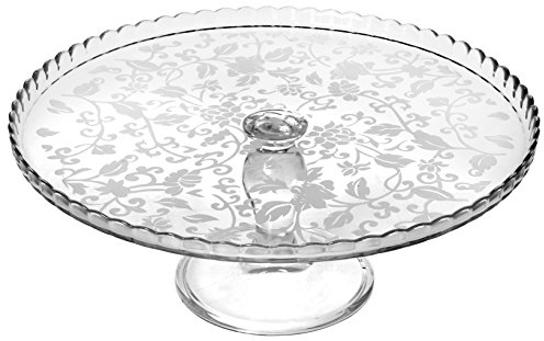 Pasabahce 95117 Dec Provence Etagere aus Glas, 32 cm, transparent/Mehrfarbig