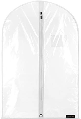 HANGERWORLD Clear 30inch Kids Clothes Carry Cover Protector Bags Baby Toddler - Showerproof, Acid Free, Transparent