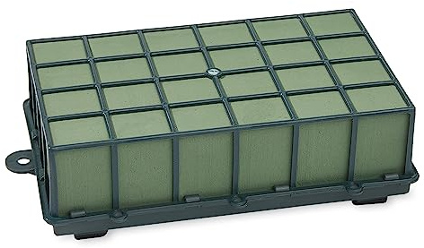 FloraCraft Floral Cage Arranger with Floral WetFōM 3.75 Inch x 7 Inch x 12.75 Inch Green