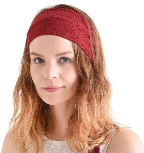 CHARM Damen Stirnband & Herren Haarband, Kopftuch Bandana | aus Viskose, Dreadband, Boho Stirnbänder, Haarschmuck, Zubehör für Festival, Pirat Kostüm, Accessoires