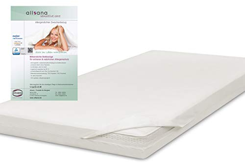 Allsana Allergiker Matratzenbezug für Topper 180x200x8 cm | Anti Milben Encasing Topper| Milbenschutz für Hausstauballergiker | allergendichter Zwischenbezug für den Matratzentopper | TÜV geprüft