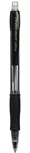 Pilot Supergrip H187 Druckbleistift, 0,7 mm, nachfüllbar, Kunststoffkörper mit Gummigriff, 12 Stück Schwarz
