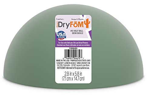 Floracraft Dry Foam Half Ball-6-inch x 3-inch, 2.8 x 5.8