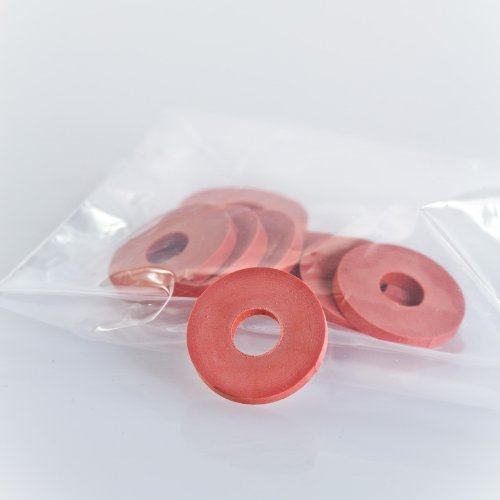10 anillos de junta de goma para botellas de cerveza de 2 litros con cierre de clip, color rojo