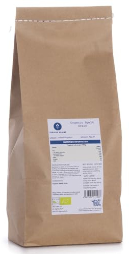 Organic Spelt Grain – 1kg - High Fibre - Certified Organic