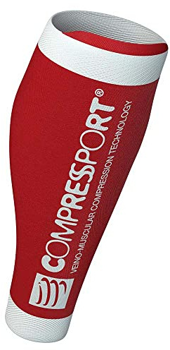 Compressport Calf R2 V2 Scaldamuscolo, Rosso, T4