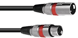 Cavo XLR OMNITRONIC 0,5m 3 Poli Maschio/Femmina, Cavo Audio Bilanciato Professionale per Microfono e Mixer
