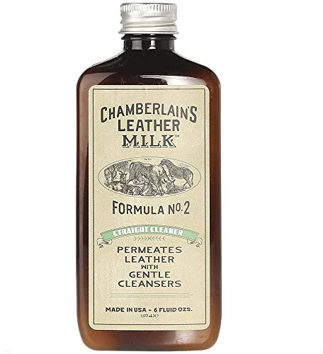 Leather Milk Leather Cleaner - Straight Cleaner No. 2 - All Natural, Non-Toxic Deep Cleaner Made in The USA. 2 Sizes. Includes Premium Cleaning Pad!