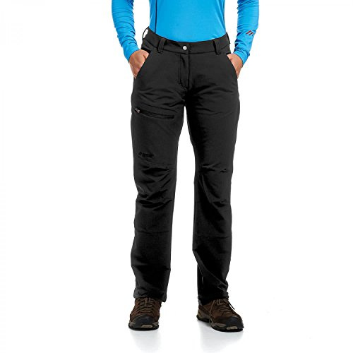 maier sports Helga, Women's Warm Hiking Trousers, Water-Repellent Outdoor Trousers for Trekking and Hiking, PFC-Free, mSTRETCH pro 2 & dryprotec Technology Black (Black)