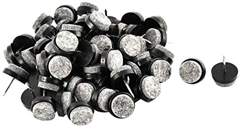 sourcing map 60 Stück Filzgleiter Stuhl Wohnmöbel Tisch Stuhl Bein Bodenscheibe Rutsch Anti Schieber Nagel Schoner 18mm de